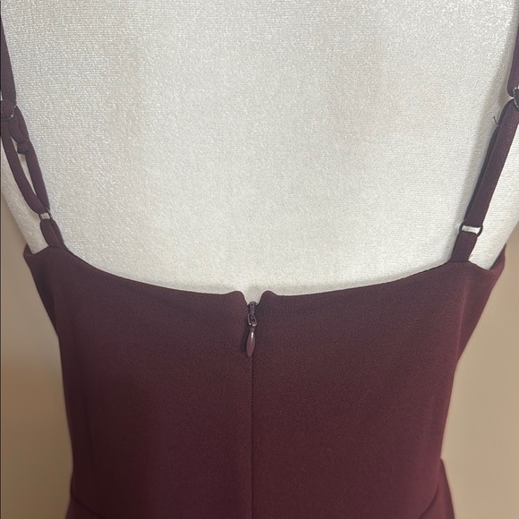 Express Burgundy Spaghetti Strap Slip Mini Dress - Picture 6 of 13